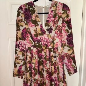 Floral Pleated Dress
